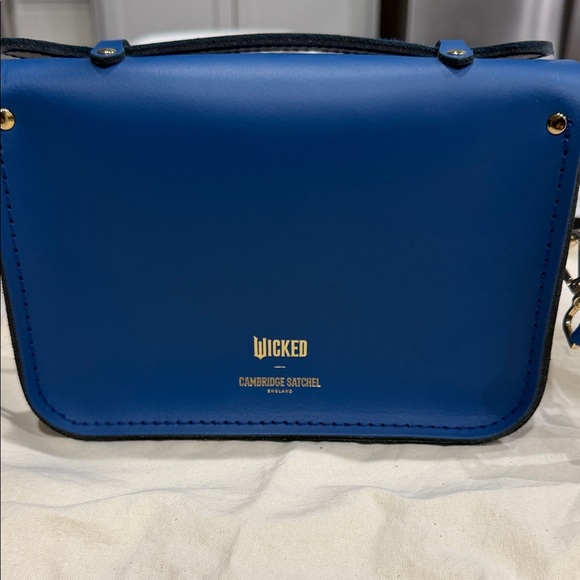The Cambridge Satchel x Wicked Colab Mini Satchel “Shiz” Blue Leather - Picture 2 of 13